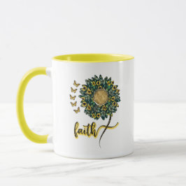 Caneca Sunflower Faith inspirou Classic Mug, 11 oz