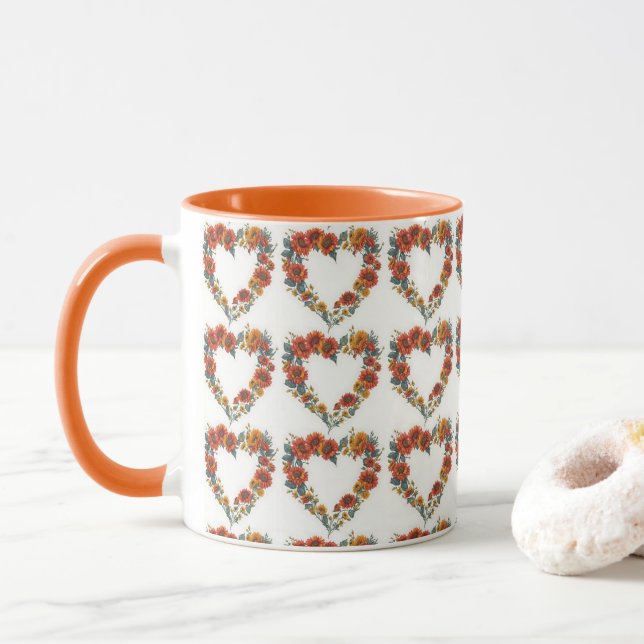 Caneca "Sunflower Love Mug, Sunflower Garden (Com Donut)