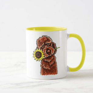 Caneca Sunny Chocolate Labradoodle Off-Leash Art™