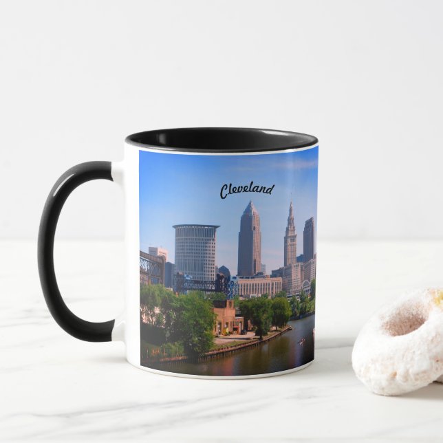 Caneca Sunny Cleveland Rivervside Mug (Com Donut)