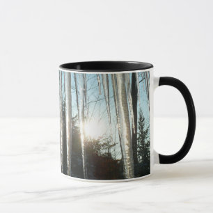 Caneca Sunrise Através De Ícicletas Winter Nature Fotog