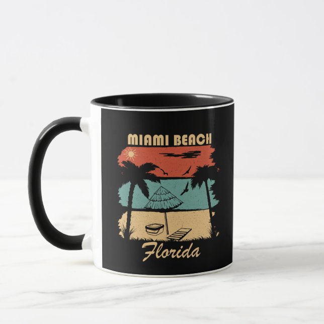 Caneca Sunset de colheita da Flórida de Miami Beach (Esquerda)
