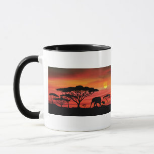 Caneca Sunset de Elefantes Africanos