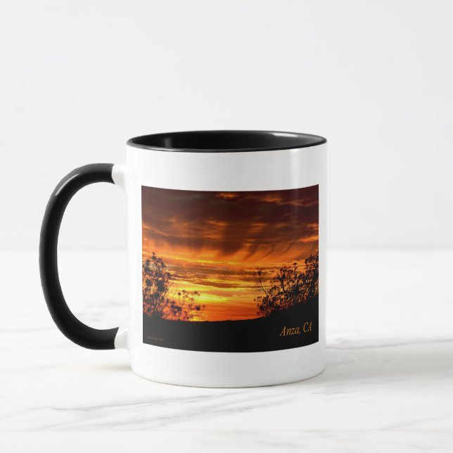 Caneca Sunset em Anza, Califórnia, Café Mug (Esquerda)