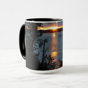 Caneca Sunset Sobre Forest Lake Caffee Mug