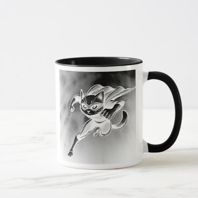 Caneca Super-chat masqué en plein vol. (Direita)