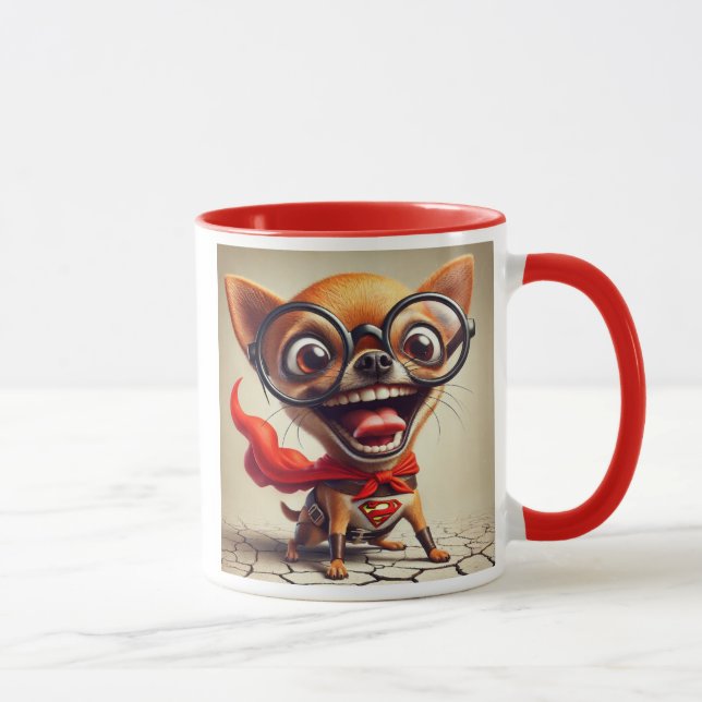 Caneca Super Chihuahua, le chien héros. (Direita)