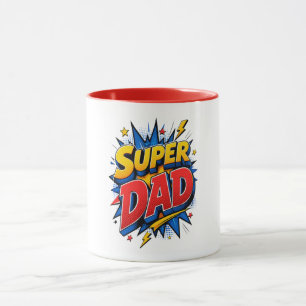 Caneca Super Dad Pop Art Explosão