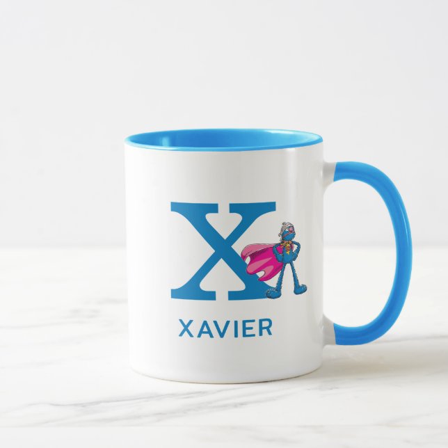 Caneca Super Grover Adicione Seu Nome E Monograma X (Direita)