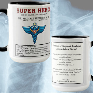 Caneca Super-Herói Radiologista – Presente Médico Diverti