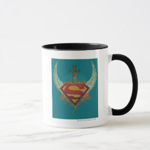 Caneca Super-Homem Estilizado  Logotipo de fundo em pó