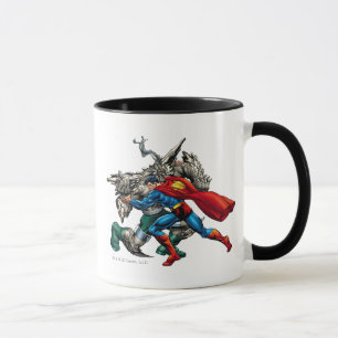 Caneca Super-homem luta contra o inimigo