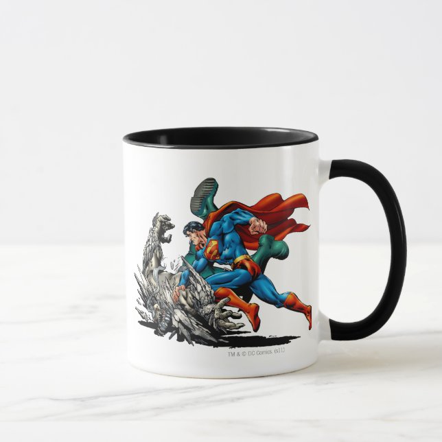 Caneca Super-homem luta monstro (Direita)