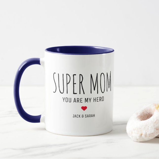 Caneca Super Mãe Café Mug (Com Donut)