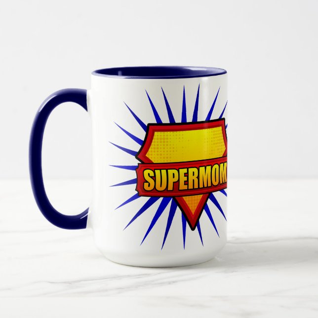 Caneca Super-mãe Shield Pop Art Mug (Esquerda)