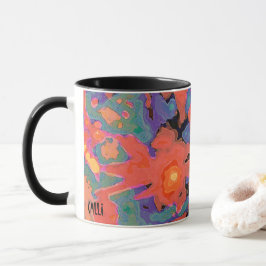Caneca Super Nova de Calli Colorful Abstrato Art Mug