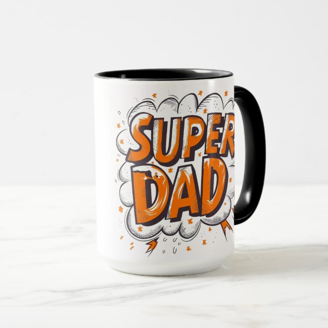 Caneca Super Pai Mug (Frente Esquerda)