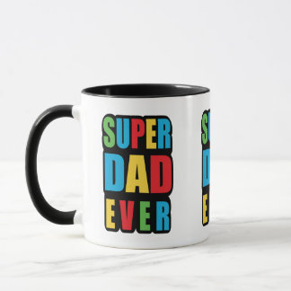 Caneca Super Papai - Presente de Pai para o Dia do