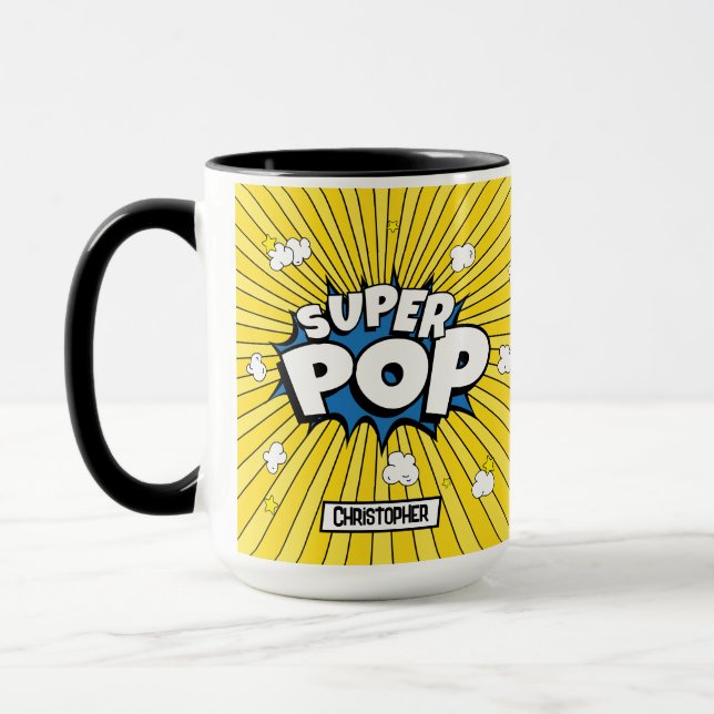 Caneca SUPER POP! Diversão Estourante de Pipoca Pun (Esquerda)
