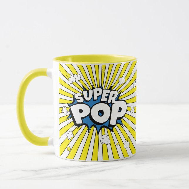 Caneca SUPER POP! História em Quadrinhos Arte Pop Pipoca  (Esquerda)