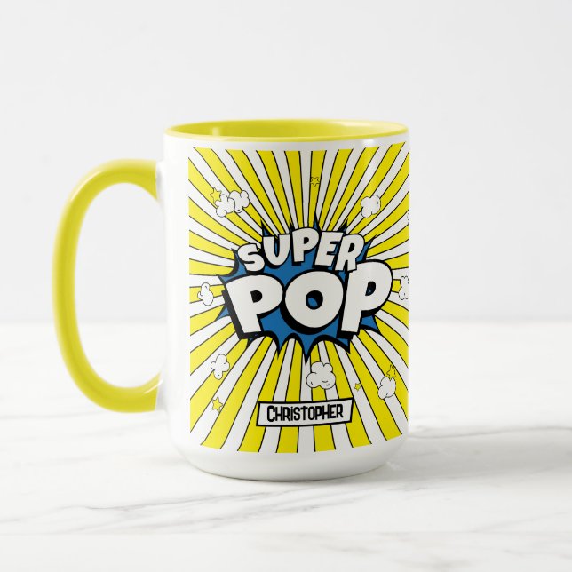 Caneca SUPER POP! | Poppin’ Cute Quirky Funny Punny  (Esquerda)