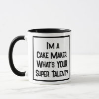 Super Talento De Criador De Bolo. Mug De Café De D