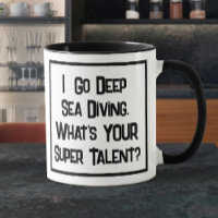 Super Talento de mergulho no mar profundo. Mug De