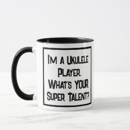 Caneca Super Talento do Jogador Ukulele. Mug De Café De D