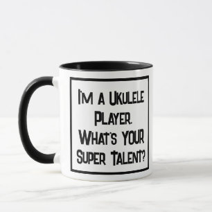 Caneca Super Talento do Jogador Ukulele. Mug De Café De D