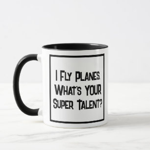 Caneca Super talento do piloto de aviões. Mug De Café De