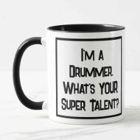 Super Talento Drummer. Mug De Café De Duas Tonelad