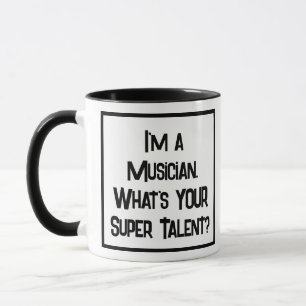Caneca Super Talento Musical. Mug De Café De Duas Tonelad