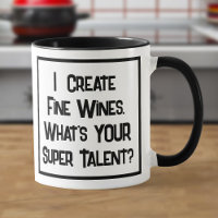 Super Talento Para Criadores De Vinho. Mug De Café