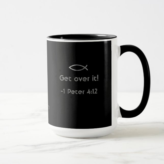 Caneca Supere isso! gotGod316.com Escritura (Direita)
