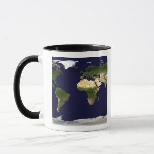 Caneca Superfície da Terra, Água Profunda e Topogra Sombr