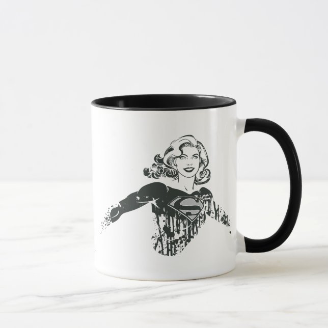 Caneca Supergirl Black and White Drake 1 (Direita)
