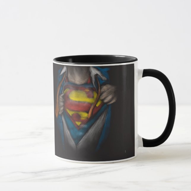 Caneca Superman | Desenho de Revenda do Tórax Colorido (Direita)