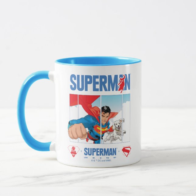 Caneca Superman e Krypto Tomar Voo (Esquerda)