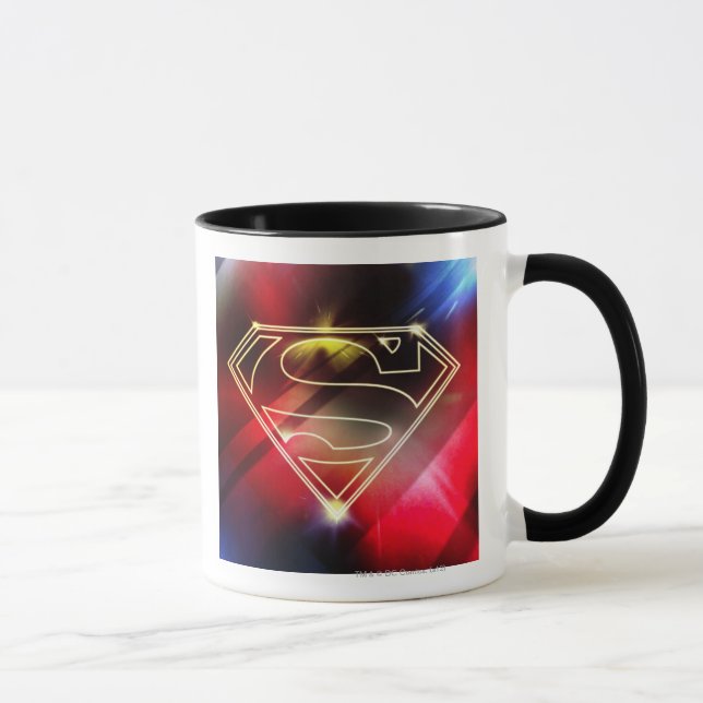 Caneca Superman Estilizado | Logotipo brilhante amarelo (Direita)