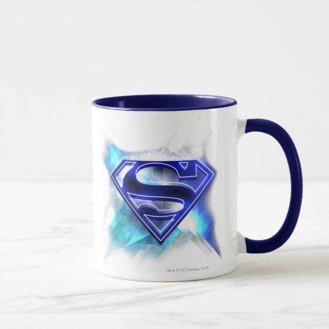 Caneca Superman Estilizado | Logotipo de cristal branco a (Direita)