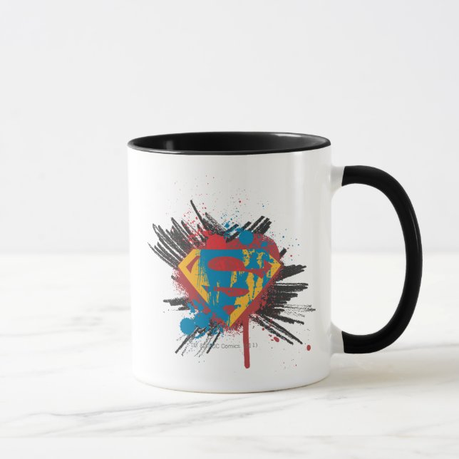 Caneca Superman Estilizado | Logotipo Splatter (Direita)