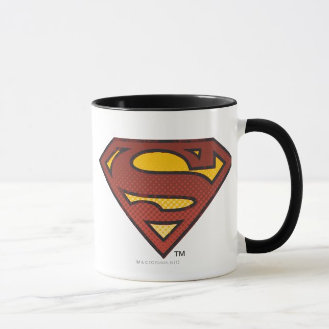 Caneca Superman S-Shield | Logotipo de pontos desbotados (Direita)