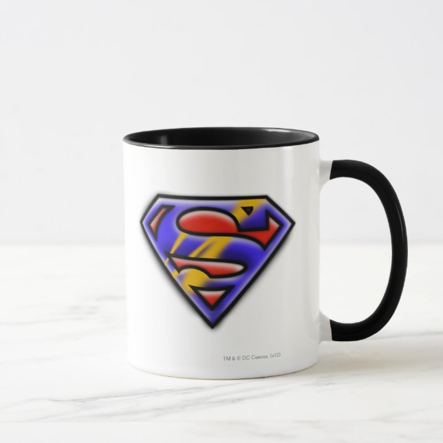 Caneca Superman S-Shield | Logotipo púrpura de pincel (Direita)
