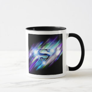 Caneca Superman Stylized   Shiny Blue Burst Logo