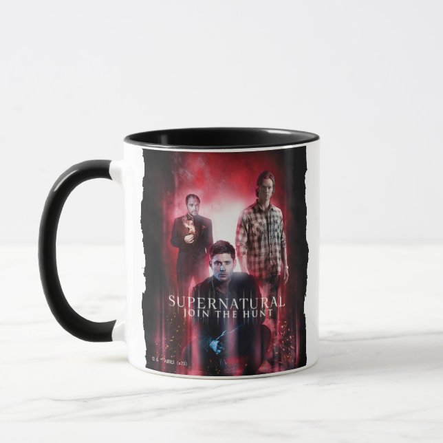 Caneca Supernatural Crowley, Dean e Sam (Esquerda)