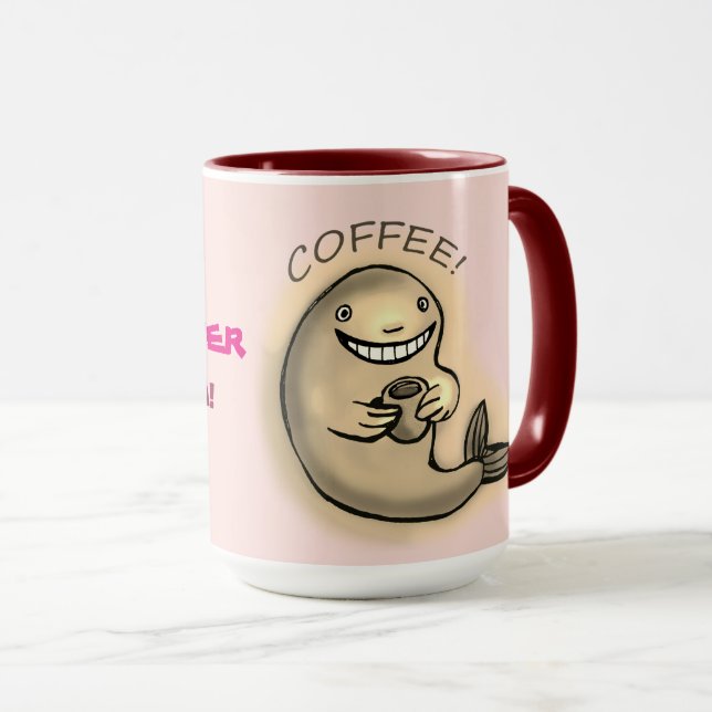 Caneca Superpotência para a mamãe baleia Mug (Frente Esquerda)