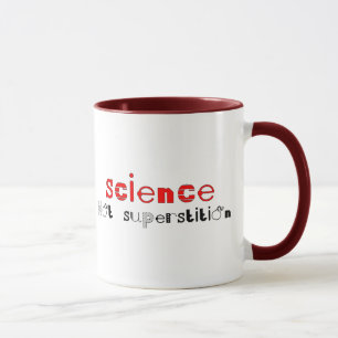 Caneca Superstição da ciência não