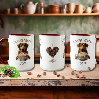 Caneca Suporte Emocional Café Cachorro Cachorro Saúde Men