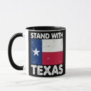 Caneca Suporte para Texas I Stand com Texas Texan Flag