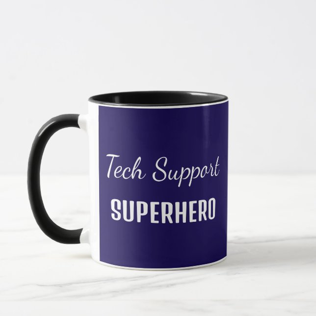 Caneca Suporte técnico Super-herói Humor de Engenheiro de (Esquerda)